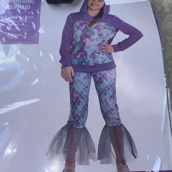 🔥Spirit Shimmering Mermaid Costume - Purple and Blue Sz M8-10 New - Picture 2 of 4